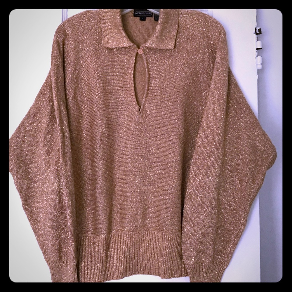Jeanne Pierre gold glittery sweater!